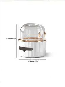 Caja de almacenamiento de cosméticos de lujo con doble puerta, estantería decorativa para baño, caja de pañuelos a prueba de polvo con extracción, estantería de almacenamiento multifuncional para escritorio, adecuada para baño, tocador, escritorio de oficina, decoración de habitación - Multicolor - Ver 11