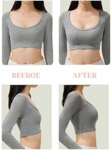 2 Pairs Double-Sided Adhesive Bra Pads, Lightweight Bra Inserts, Lift & Enhance Bust, Waterproof Sticky Bra Pads, Large Size Lift Bra Pads, Thin Pads, 1 Pair Invisible Sticky Cleavage Enhancing Bra Pads, Double-Sided Self-Adhesive Cleavage Pads, Washable & Reusable, Suitable For Swimwear, SPA Wear, Wedding Dresses, Camisoles - Multicolor - View 8