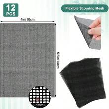 Pantalla de Fregado Flexible para Limpieza de Hogar Almohadilla de Malla de 5.5x 4 Pulgadas Pantalla de Grano Abrasivo para Eliminar Carbonox ido Escala Anillos de Inodoro 12 Paquetes - 12 - Ver 8