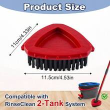 Scrubber Mop Ocedar, Upgrade Scrub Brush Ocedar, Spin Mop Scrub Brush Ocedar RinseClean 2 - More Bristles Scrub Brush Attachment Bathroom - 1 Gói Đầu Lau Chùi-2 Bình - Xem 7