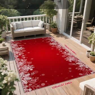 Christmas Element Doormat - Non-Slip, Machine Washable Polyester Carpet, Suitable For Outdoor, Living Room, Bedroom, Bathroom, Kitchen And Laundry Room - Durable, Fade-Resistant Entrance Carpet, Christmas Decor