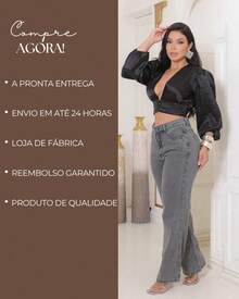 Wide Leg Jeans For Women 100% Denim Gaven Premium Thick Fabric - 灰色 - 查看 5