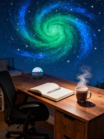 1pc Night Sky Galaxy/Aurora Borealis Projection Lamp, Creative Design, Starry Sky Projection Light For Kids' Enlightenment, Atmosphere Decorative LED Night Light, Remote Control, USB Powered, Gorgeous Art, Suitable For Bedroom Decor, Christmas, Christmas Balls, Video Projector, Retro Projector, Birthday Decor, LED Bedroom, Night Light, Christmas Indoor Decor, Birthday Party, USB Lamp Compatible With Laptop, USB Interface Electronic Lamp, Computer Accessories, USB Small Tool, Car Projection Lamp