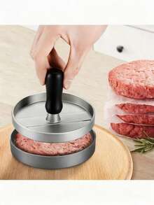 1 件优质不粘汉堡压模和肉饼分离纸 - 轻松制作肉饼，适合制作完美的肉类、牛肉、奶酪和蔬菜汉堡 - 非常适合烧烤、煎锅、烧烤和烧烤烹饪 - 彩色 - 查看 2