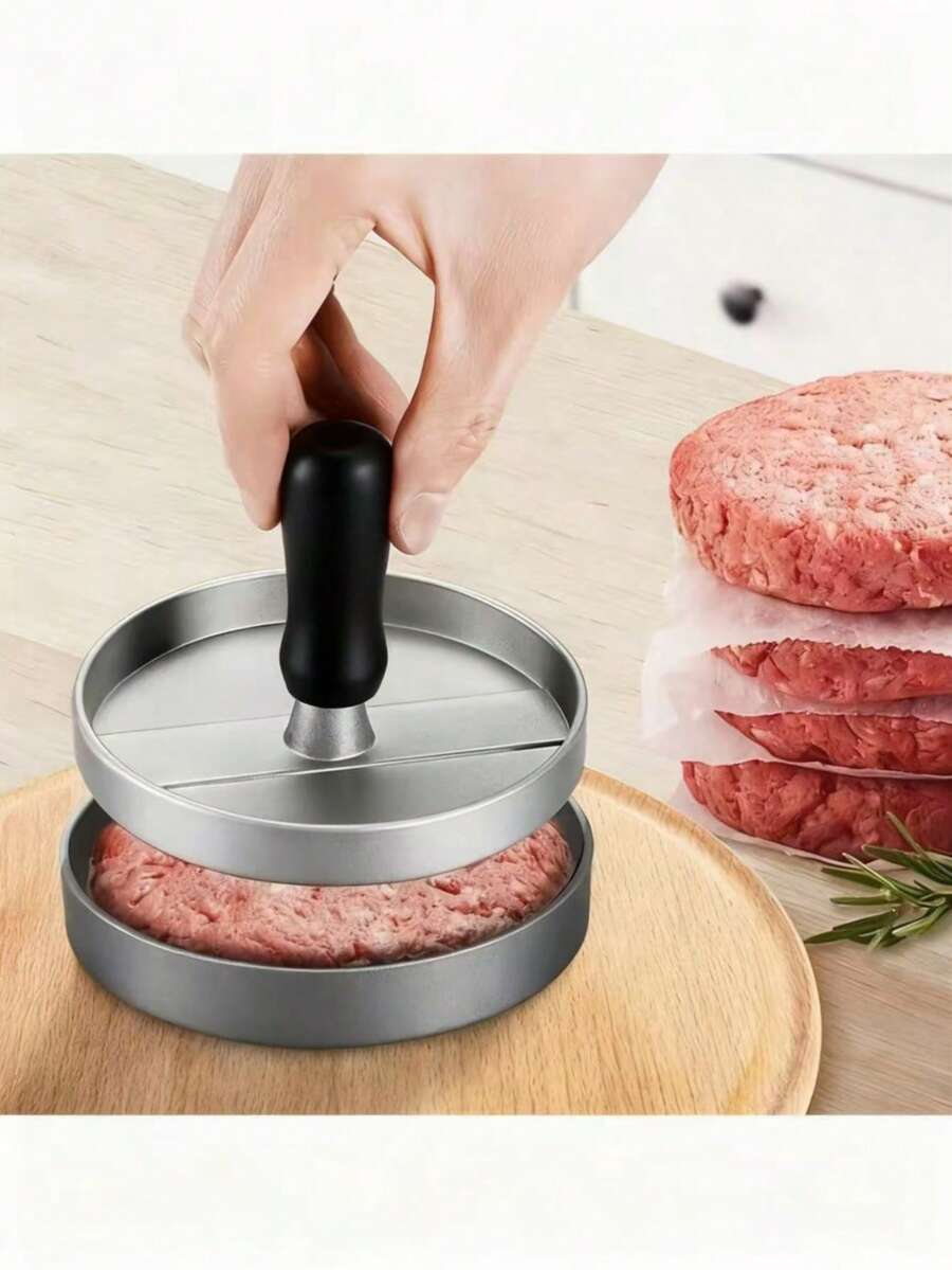 1 件优质不粘汉堡压模和肉饼分离纸 - 轻松制作肉饼，适合制作完美的肉类、牛肉、奶酪和蔬菜汉堡 - 非常适合烧烤、煎锅、烧烤和烧烤烹饪