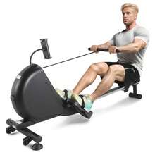 Magnetic Rowing Machine, Cordless Self-Powered Rower, Quiet Rower With 16 Levels Of Adjustable Resistance, 159kg Weight Capacity, Free Snailcle App - Black - View 1