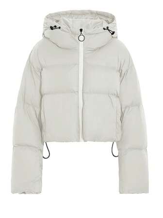 Vadderad kappa för kvinnor, trendig kort vadderad kappa, vadderad kappa med huva, höst-/vinterjacka, dam casual fluffig vadderad kappa med dragkedja - långärmad ytterkläder