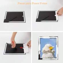 Marco de Fotos de Acrlico 2 PCs - Marco de Vidrio Plateado de Primera Calidad para Fotos de 5x Pulgadas Colocacin de Escritorio 6x8 - 5x7 - Ver 4