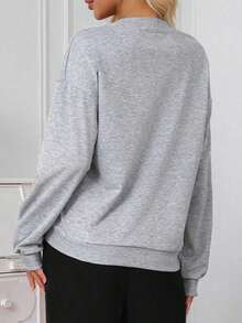 ChristmasWomen's Long-Sleeved California Sweatshirt With Mountain And Sun Print - Casual Sports Sweatshirt For Comfortable Works And Everyday Wear, Fall And Winter SweatshirtLoose And Comfortablewomen Winter Clothes - 白色 - 查看 10