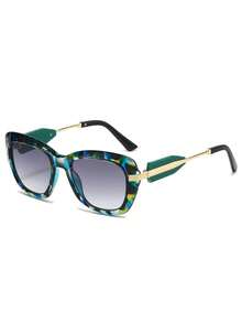 1 副猫眼时尚个性化病毒式大框时尚眼镜，男女皆宜 - 彩色 - 查看 9