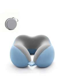 [2025 New] U-Shaped Memory Foam Neck Pillow With Storage Box, Portable Travel Nap Pillow, Slow Rebound Neck Pillow, Office Siesta Essential, Airplane Travel Cervical Pillow, Removable & Washable, With Storage Bag, Neck Support