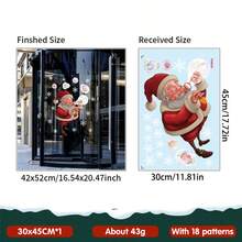 1pc Christmas Window Sticker - Featuring Santa Claus And "Merry Christmas" Text, Suitable For Stores And Homes - Multicolor - View 14