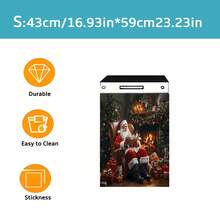 Autocollants magnétiques, Père Noël et cadeaux de Noël Lave-vaisselle, Autocollants pour réfrigérateur, Coussins de protection pour cuisinière, Améliorent la durabilité et l'apparence des appareils ménagers, Autocollants adhésifs, Robustes et ne se décollent pas, Convient pour le réfrigérateur, le lave-vaisselle, le stérilisateur, la machine à laver