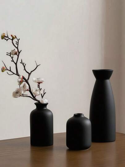 Piece/Black Vase Set 3/1 ative Small Vases, Moderne Bohemian Rural Home ation Creative St Table, Bookshelf, Entrance Vintage Mor Craft Display On TV Cabinet, Zachte ation, Beige Vases Bloemen s, Birthday, Graduation. view 6