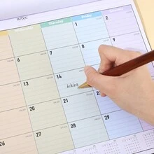 Calendario da parete 2026, pianificatore mensile di grandi dimensioni, calendario appeso a colori di grandi dimensioni, organizer portatile per date settimanali e giornaliere, copertina impermeabile per forniture per ufficio e casa, decorazione, pianificazione per il nuovo anno - Tagli Unica - Visualizzare 6