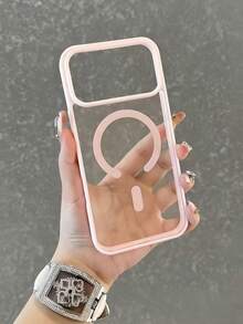 Estuche de carga magnético de lujo compatible con iPhone 17 16 15 14 13 12 11 Pro Plus Max Air XSmax XR X/Xs 7/8 Plus 7/8, estuche delgado de acrílico ultra claro