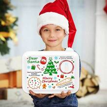 AnyDesign Dear - Plato rectangular para galletas de Pap Noel, bandeja rectangular de plstico para Navidad, para servir de vspera de Navidad, para compartir botanas, galletas y leche - inicial - Ver 5