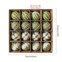 16 buc Globuri Decorative de Crăciun Agățate, Creative de Înaltă Calitate, Potrivite în Speciale pentru Decorarea Bradului de Crăciun, Atmosferă Festivă, Decorațiuni de Sărbători, Decorațiuni de Petrecere, Globuri Elegante de Sărbători, Globuri Decorative Agățate, Decorațiuni de Sărbători de Lux, Decorațiuni Ușoare, Decorațiuni de Brad, Cumpărători de Sărbători, Planificatori de Petreceri