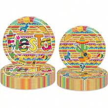 Party Tableware Colorful Stripes Mexico Disposable Paper Plates Dinnerware Cinco De Mayo Theme Colorful Stripes Flags Birthday Shower Party Decorations Supplies - Lễ hội - Xem 5