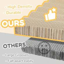 Cat Scratch Pad- 3 In 1 Corrugated Cardboard Cat Scratcher For Indoor Cats, Al Cat Scratching Board For Adult Cats, Catify Cat Scratcher Pads With Catnip,23942230 - 紅木色 - 查看 5