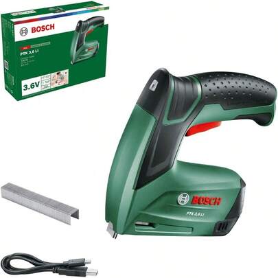 Bosch 3.6V Cordless Tacker Includes 1000 Fine Wire Staples Type 53 Length 8 Mm PTK 3.6 LI