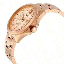 Fossil 女士石英不锈钢三针手表不锈钢表壳防刮玻璃镜面 AM4511 - 粉色 - 查看 3