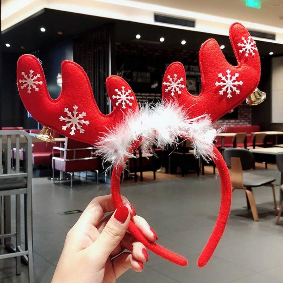 Weihnachtsparty dekorative Kopfbedeckung - Weihnachtsmann/Schneemann/Rentiergeweih/Sterne/Weihnachtsmütze/Sterne/Weihnachtsbaum/süßes Kostüm/Weihnachtsgeschenk/Fotorequisiten/Süß, geeignet für alle Familienmitglieder - Verschiedenfarbig - Übersicht 1