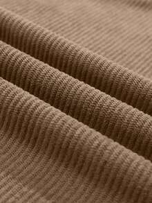 Celana Panjang Pria Ukuran Besar Bahan Korduroi Longgar Model Lurus, Warna Polos Gaya Kasual Jalanan, Cocok untuk Musim Semi dan Gugur, untuk Musim Dingin - Khaki - View 5