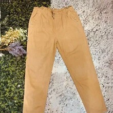 Women's Plusd Pants In Stretch Twill Fabric - 芥末黃 - 查看 5