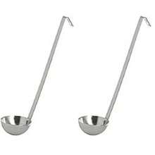 Cucharas American Metalcraft L1106, 3.75 de longitud x 3.75 de ancho, plateadas, cucharas elegantes para postres, utensilios de cocina de acero, accesorios para café y repostería - 4 onzas (paquete de 2) - Ver 2