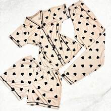 Women's 3-Piece Pajama Set American Shirt Buttons + Pants + Shorts Comfort Mesh Breastfeeding Cold And Heat Summer And Winter 3 In 1 - Mocha Brown - View 13