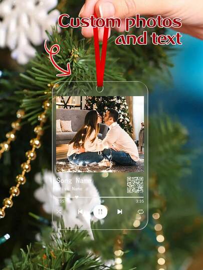 Custom Ornament,Personalized First Christmas Ornament With Picture, Christmas Ornament, Photo Ornament, Christmas Ornament,