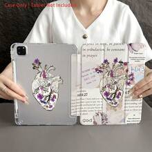 1. 宗教心形图案保护套，印有圣经经文 - 宗教和艺术爱好者的理想之选，宗教主题平板电脑配件，带笔槽的平板电脑保护套 - 彩色 - 查看 8