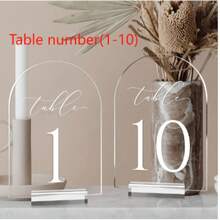 5*7英寸亚克力拱形桌号牌，带亚克力支架，适用于婚礼、生日派对等场合，可用作餐桌指示牌