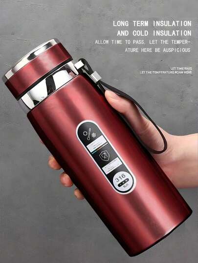 1 件 33.81 盎司不锈钢保温水瓶 - 不倒翁咖啡杯汽车杯水杯大容量、防漏、便携、适合户外活动、登山、露营水瓶运动和旅行 - 带盖可用作水杯回到学校