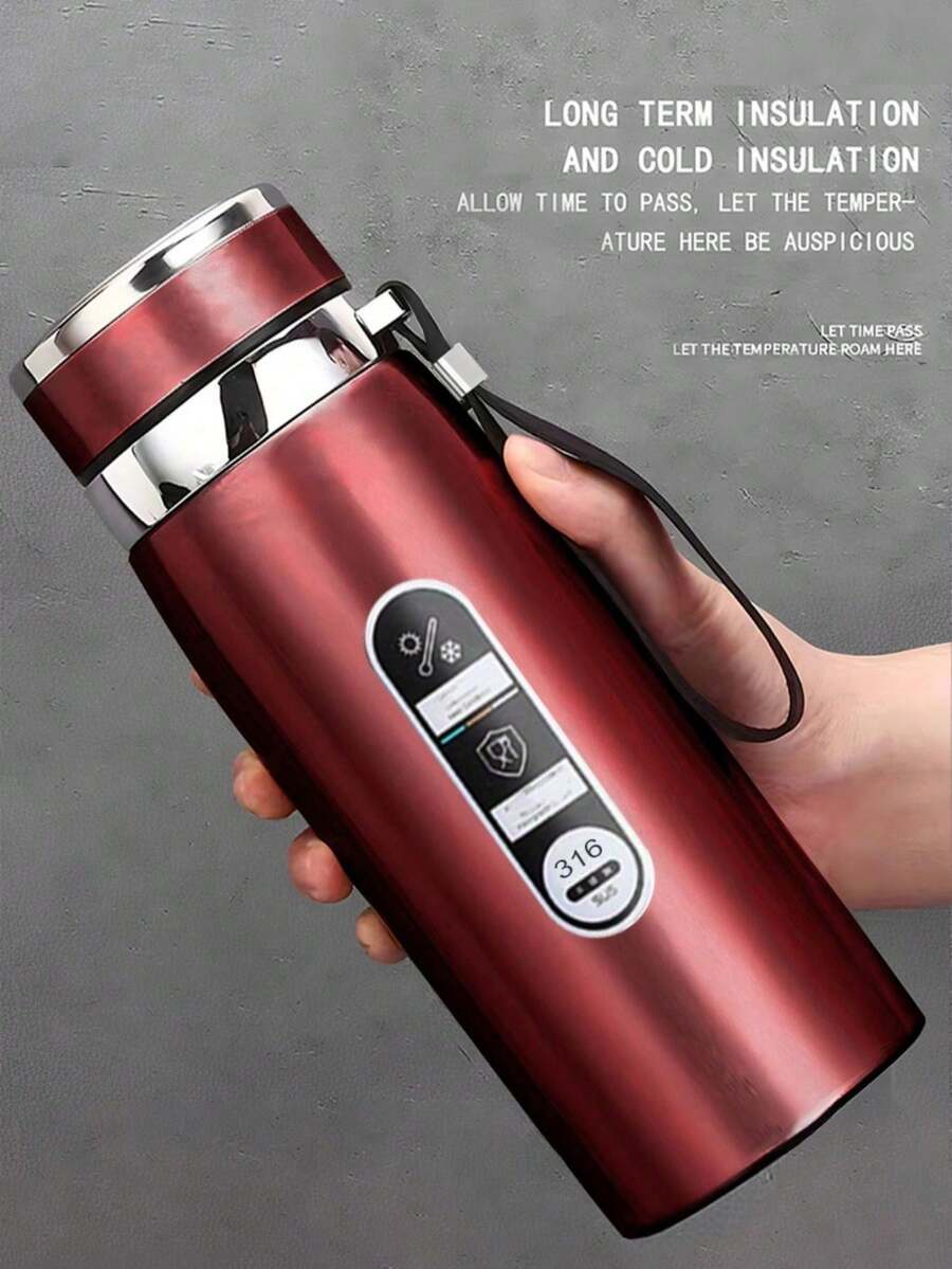 1 件 33.81 盎司不锈钢保温水瓶 - 不倒翁咖啡杯汽车杯水杯大容量、防漏、便携、适合户外活动、登山、露营水瓶运动和旅行 - 带盖可用作水杯回到学校 - 彩色 - 查看 1