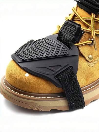 1 peça de almofada de câmbio para motocicleta, protetor de bota, capa de borracha prática unissex para câmbio de marchas, preta, tamanho médio