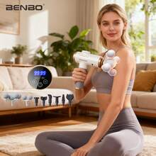 BENBO 按摩槍 配最新升級 5 爪按摩頭，手持深層組織與肌肉敲擊按摩器，適用於腿部、腰部、背部和頸部按摩，有效緩解疼痛。是聖誕節、新年、感恩節和其他節日的絕佳禮物選擇，適合送給朋友或個人使用。 - 純色 - 查看 3