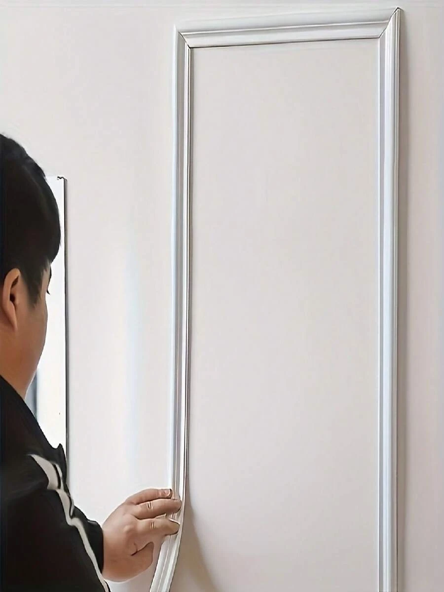 5 dải trang trí tự dính PVC dài 1m, kiểu dáng thanh lịch - Mềm mại và linh hoạt, thích hợp cho tường, sàn nhà, tủ - Dễ dàng lắp đặt, hoàn hảo cho trang trí nhà và sàn theo phong cách Châu Âu, trang trí tường mỏng, dải trang trí, trang trí hiện đại, chất liệu bền, tự dính, thiết kế nội thất, trang trí tối giản.