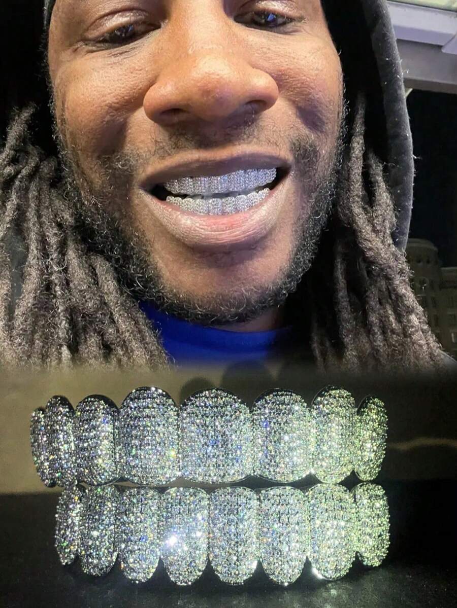 1pc/2pcs Elegant Copper Gold Plated Grillz GRILLS Teeth Teeth Braces For Halloween, Party & Easter Suitable For Men & Women