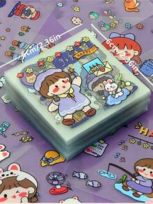 100 szt. przezroczystych naklejek do planera ze zwierzętami – wodoodporne, przezroczyste naklejki, naklejki do planera DIY, ozdabiaj różne przedmioty, dekoracje na imprezy