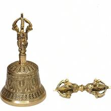 Dharma Store  Buddhist Meditation Bell And Dorje Set - Gold - View 5