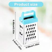 3Pcs Grater, Small Cheese Grater Stainless Steel Box Grater With Handle Efficient Kitchen Gadget Grating Garlic Nutmeg Chocolate Parmesan Dishwasher , 1.02x1.45in - 最初的 - 查看 3