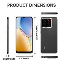 Zte,Smartphone,A56,Unlocked,Android 15.(4GB RAM+8GB Fusion)+128GB ROM,5000mAh Battery,Dual SIM 4G,90Hz,NFC Is Supported,4G LTE,Global Version - Black - View 2
