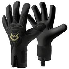 成人及青少年守门员手套，专业守门员手套，透气足球手套，高性能守门员手套，掌心采用 4+3mm 超强抓握乳胶材料。 - 黑金色 - 查看 1