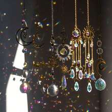 7 Pcs Crystal Suncatcher For Window Hanging Sun Catchers With Crystal Prisms Decor For Indoor Outdoor Home Party Wedding Decor Hanging Crystals For Decoration - Multicolor - View 5