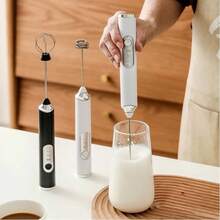 Mini Electric Egg Beater Mixer Whisk For Egg Whites Milk Coffee Egg Whites, For Home Kitchen - 白色 - 查看 2
