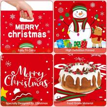 10/25/50 PCS Merry Christmas Goodie Bags Christmas Snowman Plastic Gift Bag With Handle Xmas Cute Double-Sided Printed Treat Candy Bags Xmas Theme Red Party Favor Bag For Winter Holiday Party Supplies - Multicolor - View 4