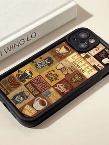 1 Ốp lưng điện thoại chống rơi hình áp phích cà phê cá nhân hóa thời trang màu đen, lỗ siêu nhỏ, phun cát, tương thích với iPhone 13, 11, 14 Pro Max, 13 Pro, 15/15 Plus/15 Pro/15 Pro Max/12/12 Pro/12 Pro Max/14/14 Pro/13 Pro Max và các mẫu khác - Nhiều màu - Xem 2