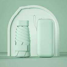 1 pièce Étui de parapluie ultra compact et léger, protection UV noire, convient pour les voyages et la décoration extérieurs. Parapluie pliable, choix printemps-été, cadeaux pour demoiselles d'honneur, décoration de chambre, plage, voyage, pour hommes, pour femmes, vacances, articles mignons - Multicolore - Voir 18